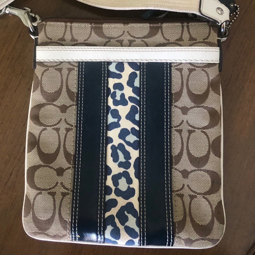 Blue Cheetah COACH Crossbody
